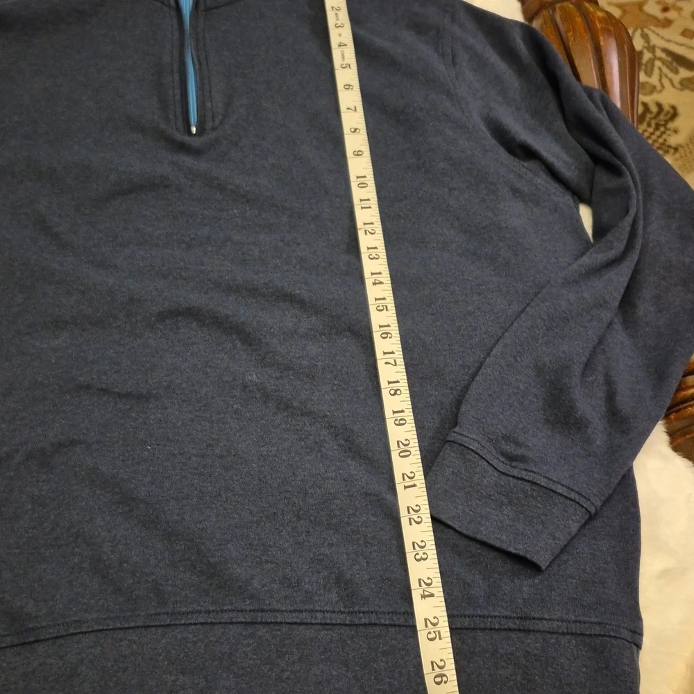 Peter Millar Xl Charcoal Gray With 1/4 Zip Mock Turtleneck.100% Cotton.($1538A)